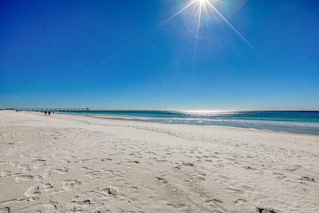 water view featuring a beach view