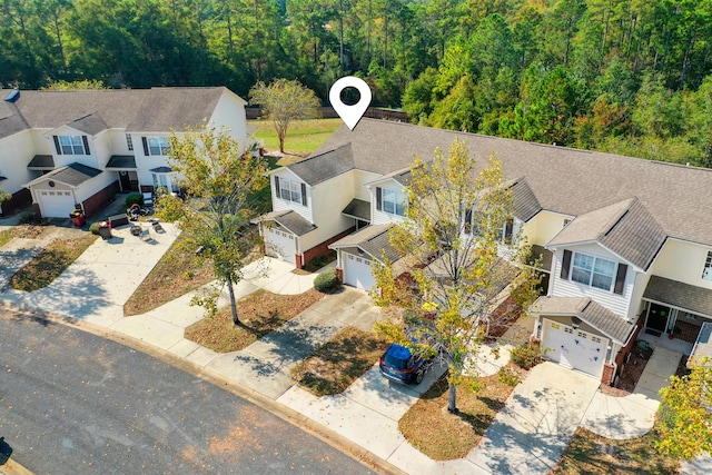 drone / aerial view featuring a residential view