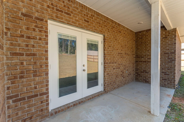 view of patio with french doors