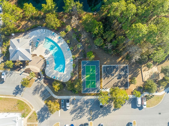 birds eye view of property