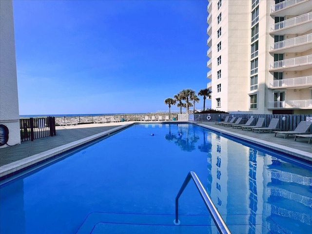 pool with a water view