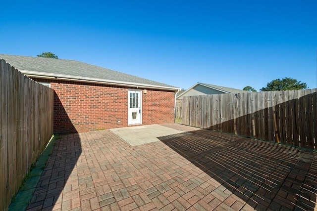 view of patio / terrace featuring a fenced backyard