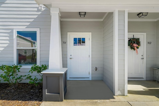 view of doorway to property