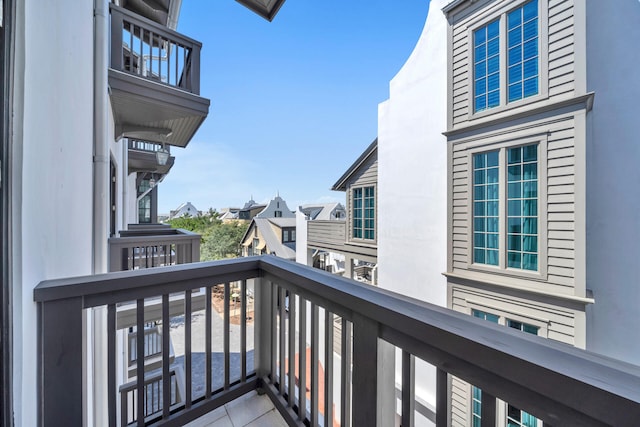 balcony with a residential view