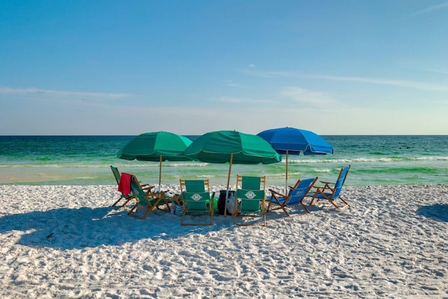 water view featuring a beach view