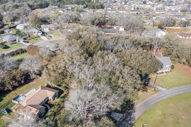 bird's eye view with a residential view