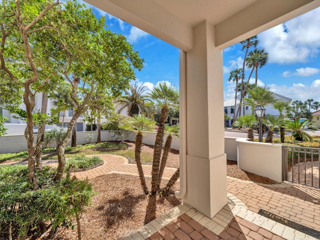 view of patio with a fenced backyard