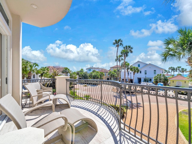 balcony with a residential view