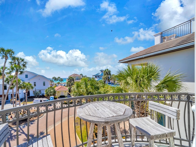 balcony featuring a residential view