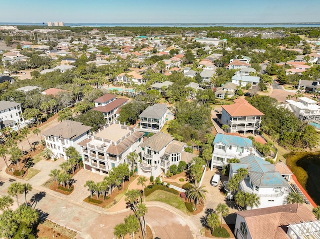 drone / aerial view with a residential view