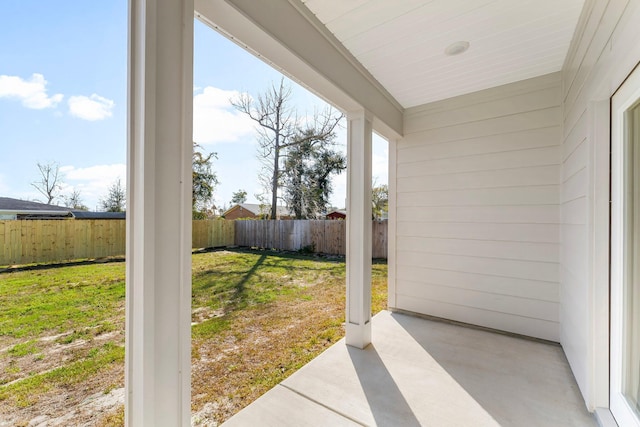 view of yard with a patio and a fenced backyard