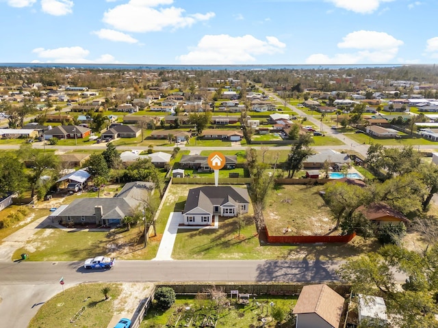 drone / aerial view featuring a residential view