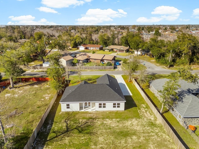 aerial view with a residential view