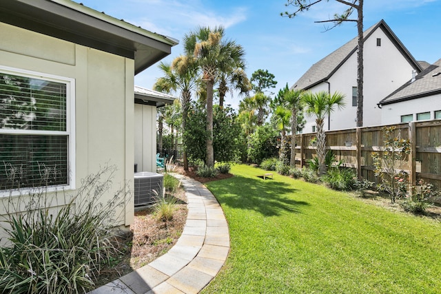 38 Basswood Dr, Santa Rosa Beach, FL 32459 - view of yard with central AC unit and fence