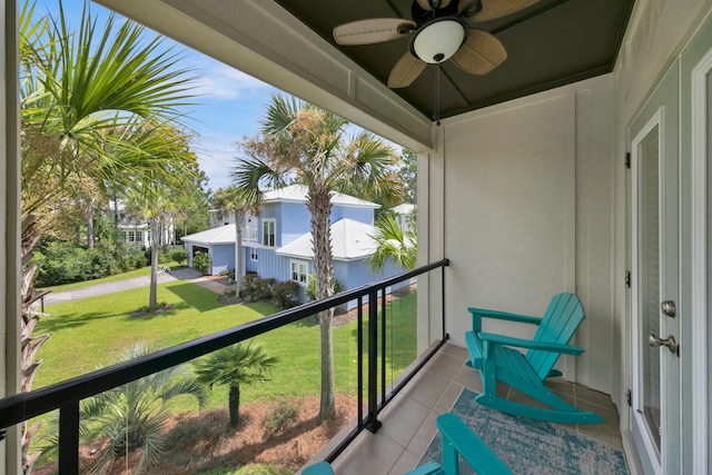 38 Basswood Dr, Santa Rosa Beach, FL 32459 - balcony featuring a ceiling fan