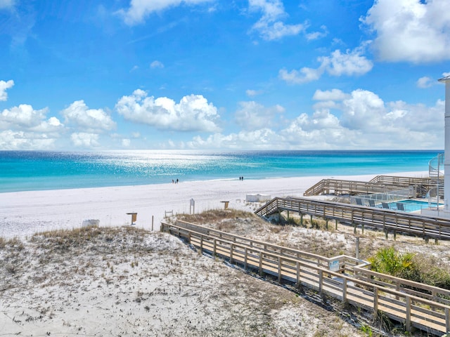 water view with a beach view