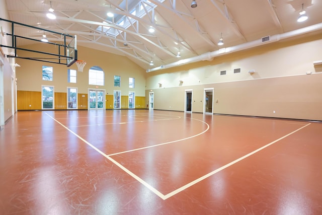 view of basketball court featuring community basketball court