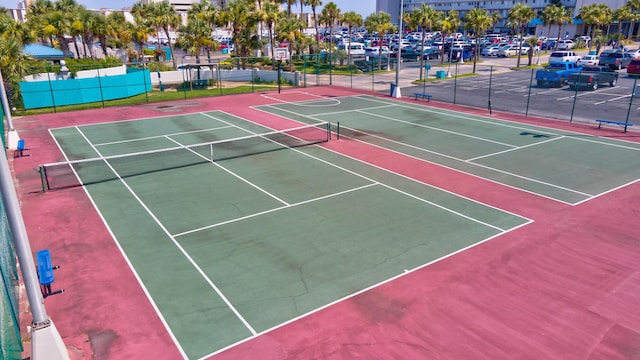 view of sport court with community basketball court and fence