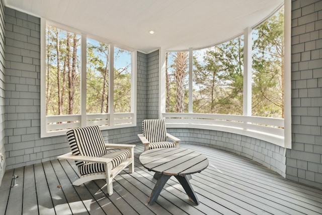 view of sunroom / solarium