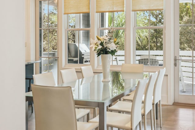 sunroom / solarium featuring plenty of natural light