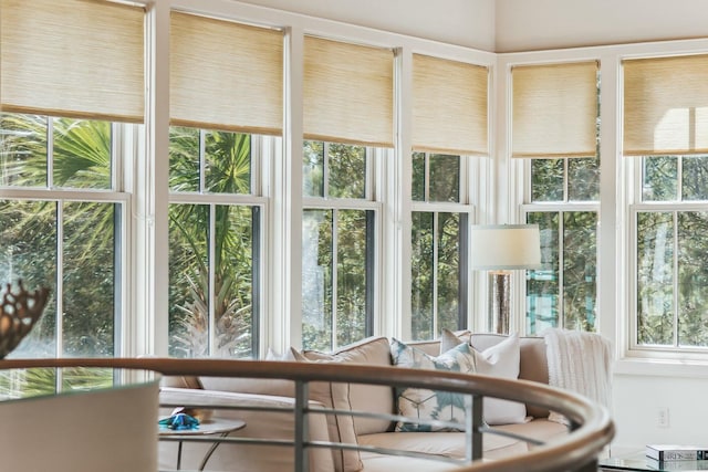 unfurnished sunroom featuring plenty of natural light