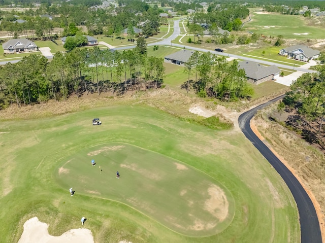 aerial view featuring golf course view