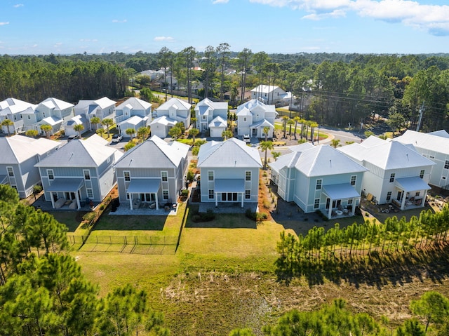 aerial view featuring a residential view