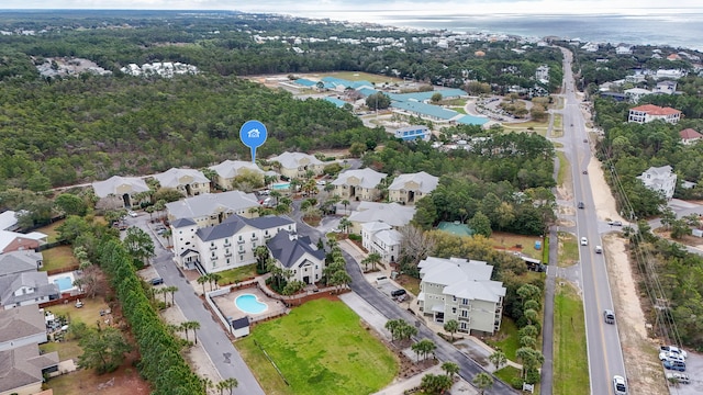 bird's eye view with a residential view