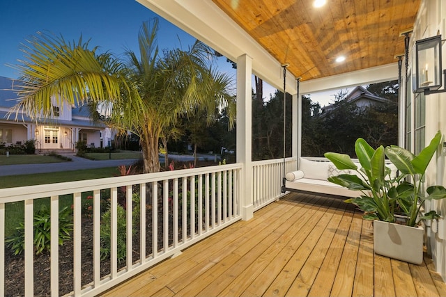 view of wooden terrace