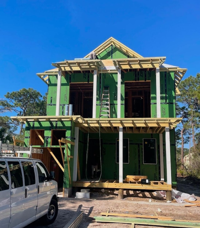 view of unfinished property