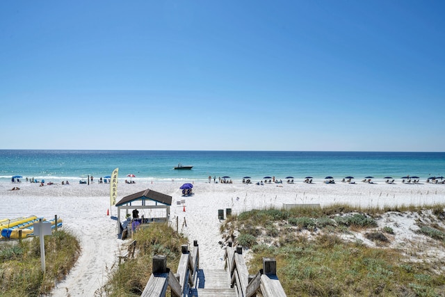 water view featuring a beach view