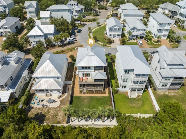 drone / aerial view featuring a residential view