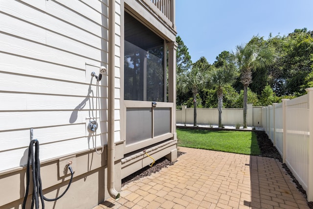 view of patio with a fenced backyard