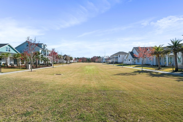 view of yard with a residential view