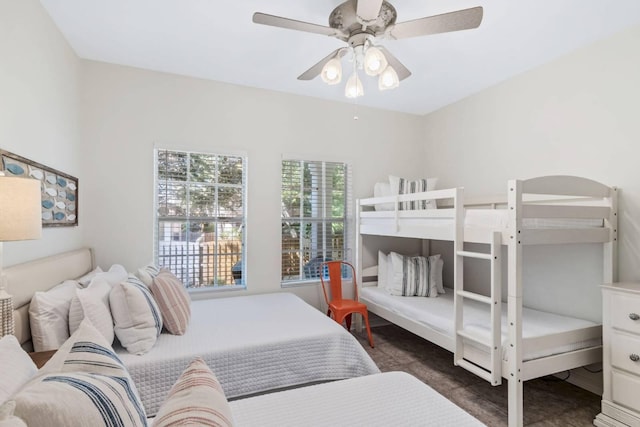 bedroom with a ceiling fan