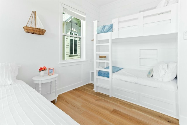 bedroom featuring light wood-type flooring