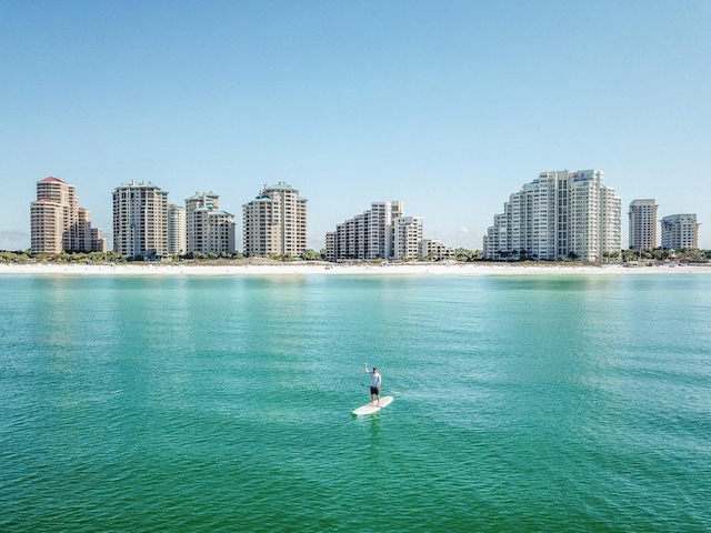 property view of water featuring a city view