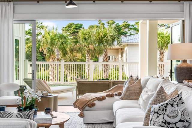 view of sunroom / solarium