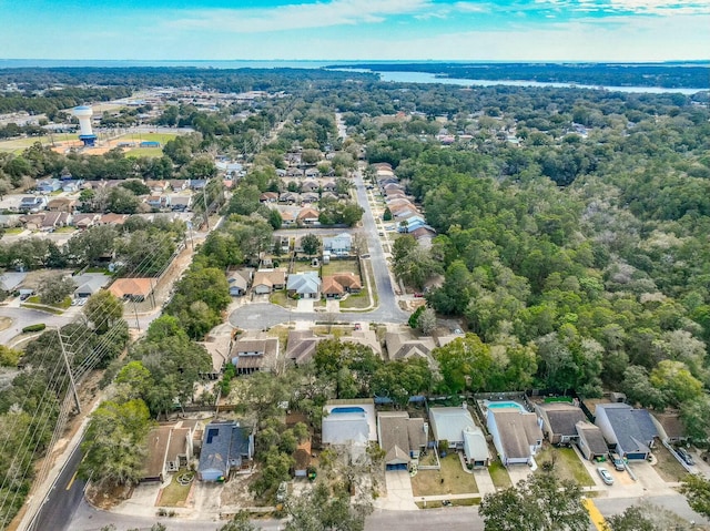 aerial view featuring a residential view