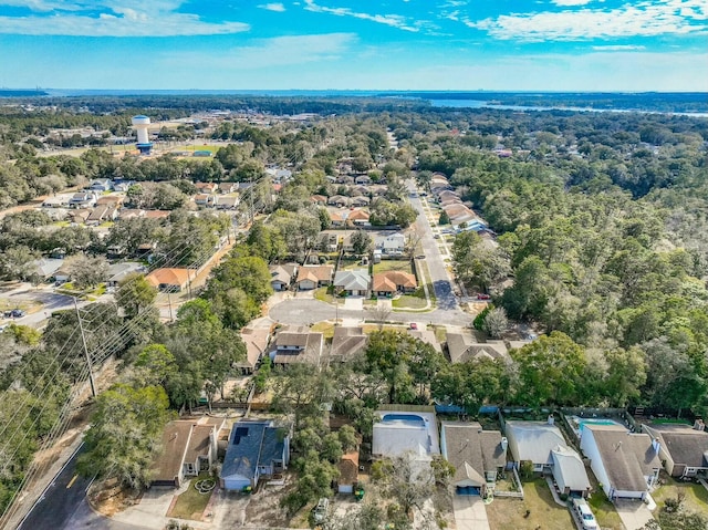 bird's eye view with a residential view