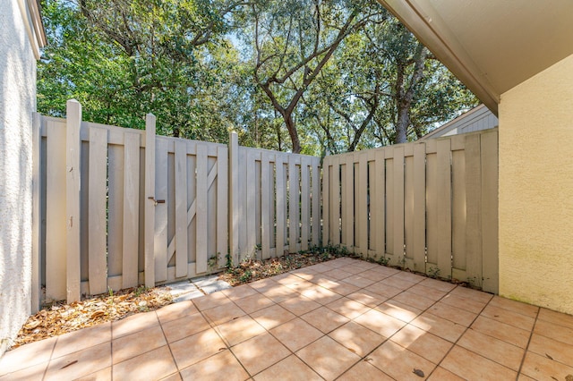 view of patio / terrace with a fenced backyard