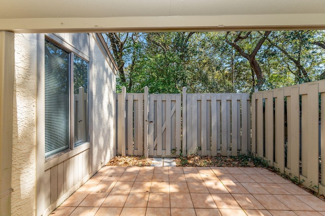 view of patio with fence