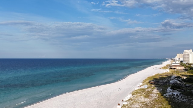 water view featuring a beach view