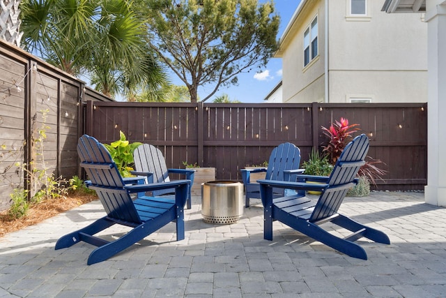 view of patio / terrace featuring a fenced backyard