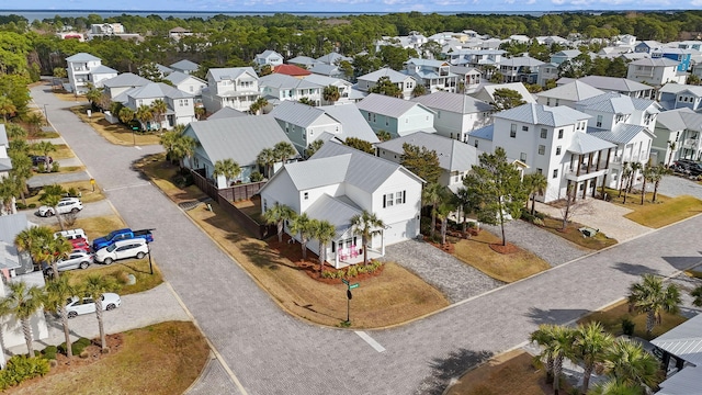 bird's eye view with a residential view