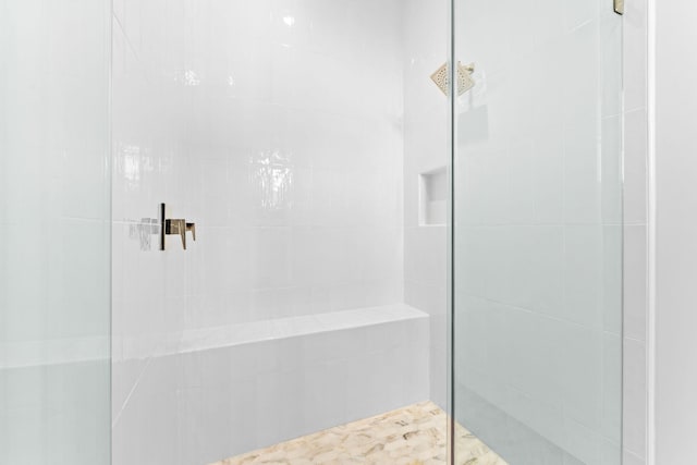 bathroom featuring a walk in shower