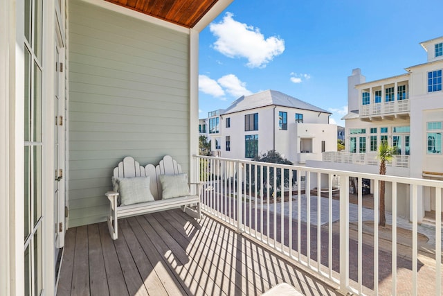 balcony with a residential view