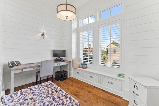 office featuring plenty of natural light and wood finished floors