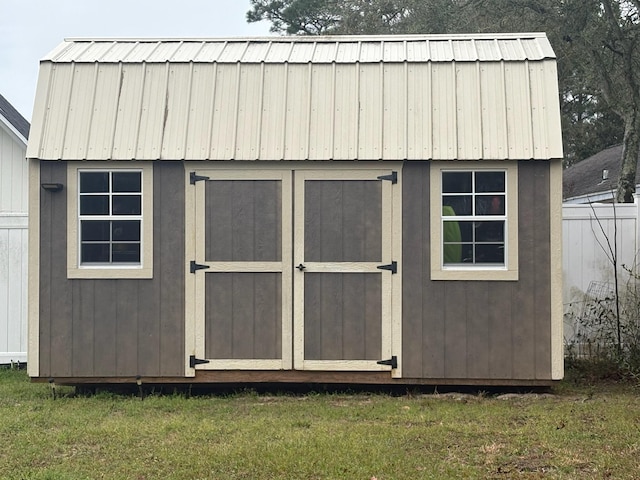 view of shed