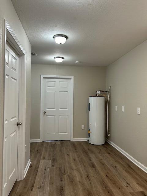 utility room with gas water heater